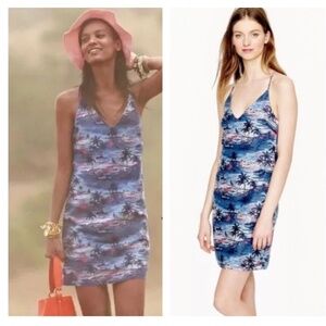 J. Crew Carrie Dress in Hawaii Sunset size 6 Vacation Beach Preppy Palm Trees